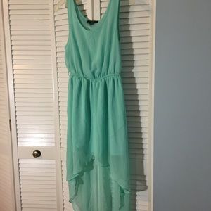Teal Hi-low dress